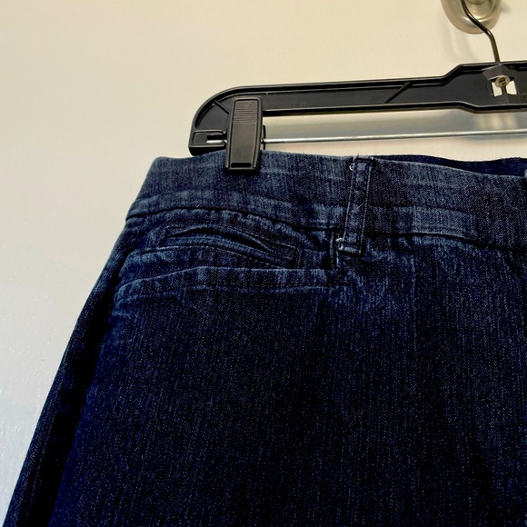 JM COLLECTION JEANS 12 STRAIGHT DRK WASH 5 POCKET FLAT FRONT STRETCH EXCELLENT - Picture 6 of 9